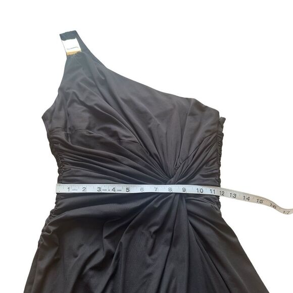 maxandcleo Black One Shoulder Long Maxi Dress Size 6 - Picture 11 of 14